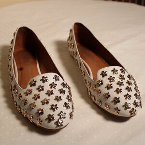 Jeffrey Campbell daisy studded leather loafers size 10